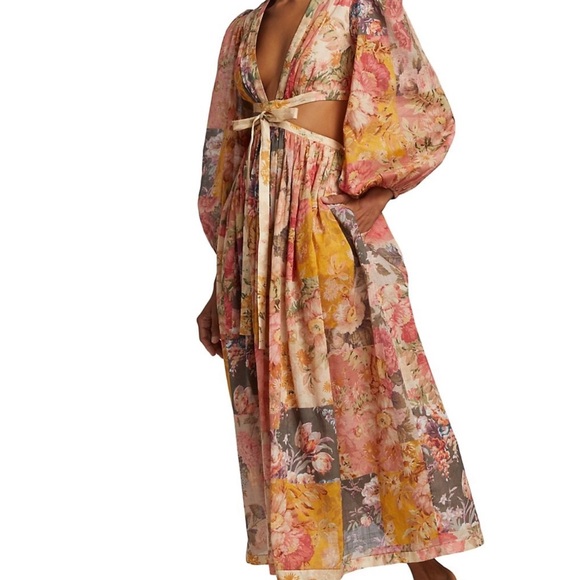 Zimmermann patti floral patchwork maxi dress size 1 - Picture 2 of 8